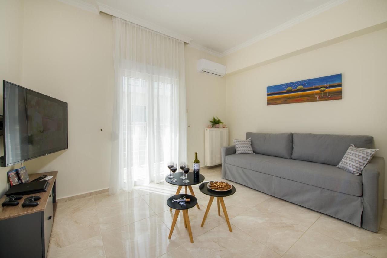 Center Manolia Dream 3 Bedroom Apartment 100M Away From The Beach Chania  Екстер'єр фото